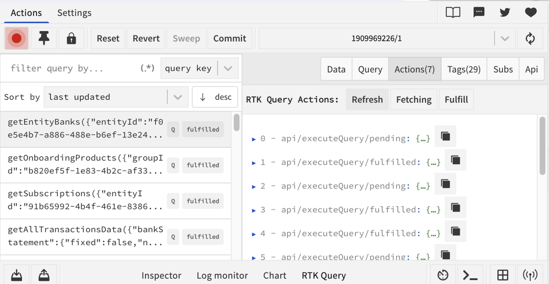 redux-devtools-extension with actions
